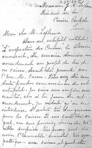 Lettre de Dorimène Desjardins à J.-K. Laflamme